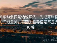风车动漫换句话说读法：先把剪辑按时间线重排，再回头看导语是不是先下判断
