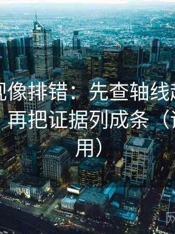 人人影视像排错：先查轴线起点是不是动过，再把证据列成条（评论也能用）