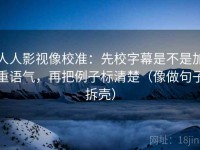 人人影视像校准：先校字幕是不是加重语气，再把例子标清楚（像做句子拆壳）