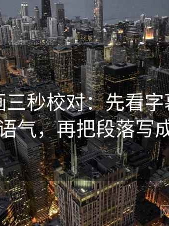 虫虫漫画三秒校对：先看字幕是不是加重语气，再把段落写成提纲
