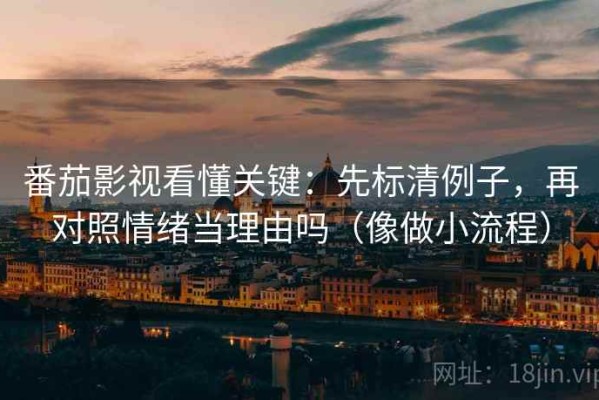 番茄影视看懂关键：先标清例子，再对照情绪当理由吗（像做小流程）