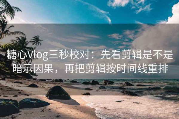 糖心Vlog三秒校对：先看剪辑是不是暗示因果，再把剪辑按时间线重排