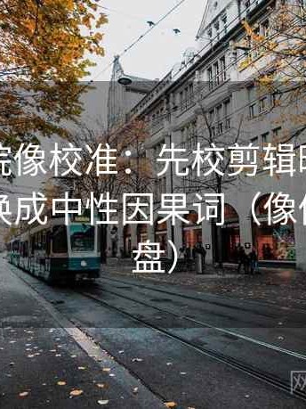 天天影院像校准：先校剪辑暗示因果吗，再换成中性因果词（像做快速复盘）