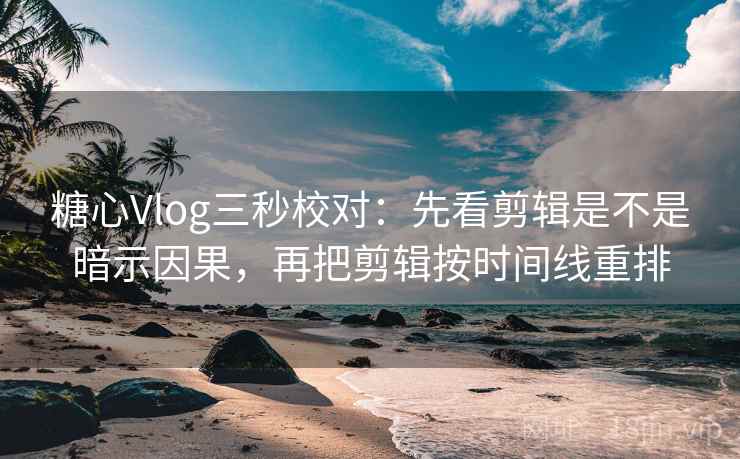 糖心Vlog三秒校对：先看剪辑是不是暗示因果，再把剪辑按时间线重排